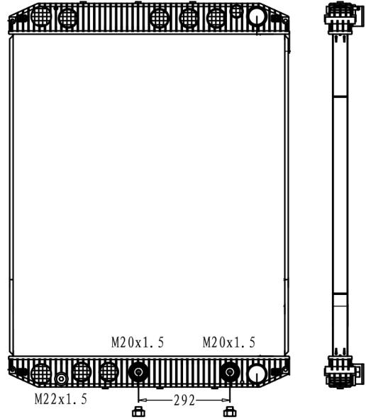 VOLVO RADIATOR: 2006-2008 VT, V2