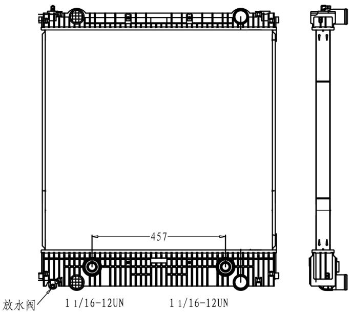 FREIGHTLINER RADIATOR: 2008-2014 M2, 106 BUSINESS CLASS MODELS