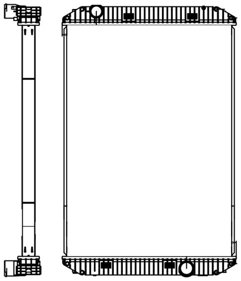 FREIGHTLINER RADIATOR: 1993-2004 FL50, FL60, FL70, FL80, FL90: 1997-2004 FL106