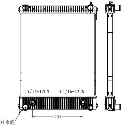 FREIGHTLINER RADIATOR: 2004 - 2007 M2 BUS WITH MERCEDES ENGINE