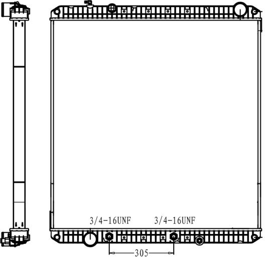 FREIGHTLINER | STERLING RADIATOR: 2008-2009 A/AT9500, L/LT9500: 2008-2009 FLD: 2008-2013 M2, 112 BUS