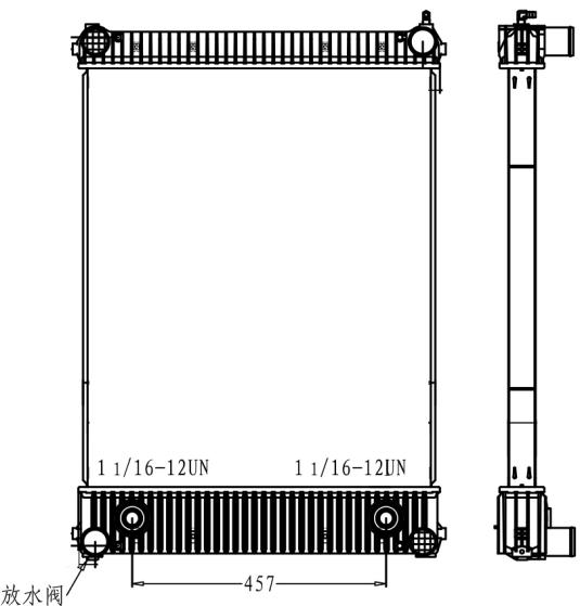 FREIGHTLINER RADIATOR: 1999-2004 SCHOOL BUS FS-65 W/ MERCEDES OR CUMMINS ENGINE: 2003-2007 ACTERRA