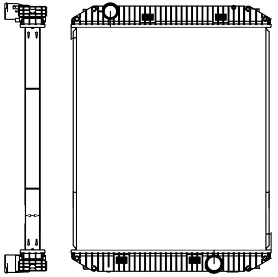 FREIGHTLINER RADIATOR: 1995-2004 FL50, 60, 70, 80, 90 MODELS WITH 3126 ENGINE