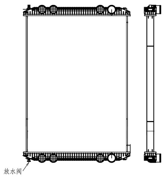 FREIGHTLINER RADIATOR: 2004 - 2007 CENTURY, COLUMBIA SERIES