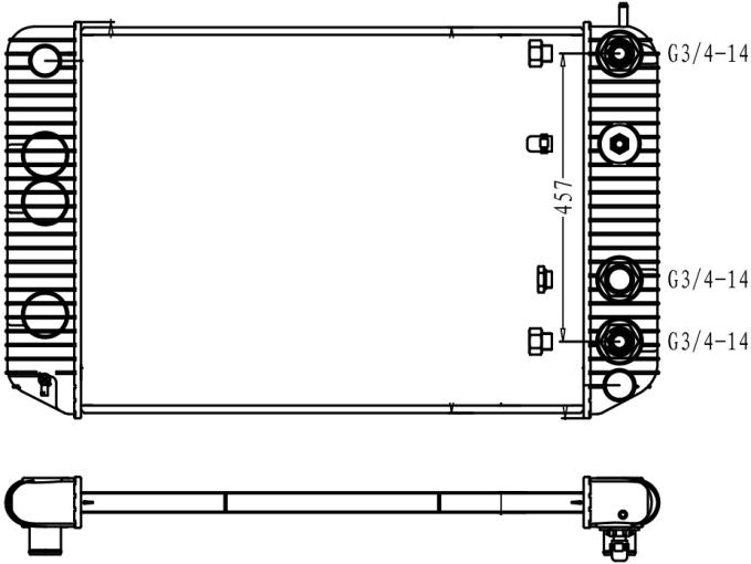 GMC  RADIATOR:Chevrolet C6500 7500 Kodiak/GMC C6500  7500Topkick 2002