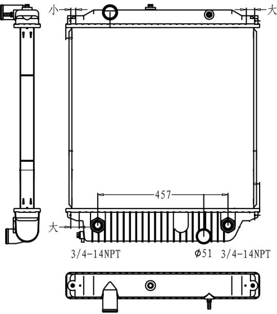 BUS  RADIATOR:Blue Bird Vision School Bus 2004-2015